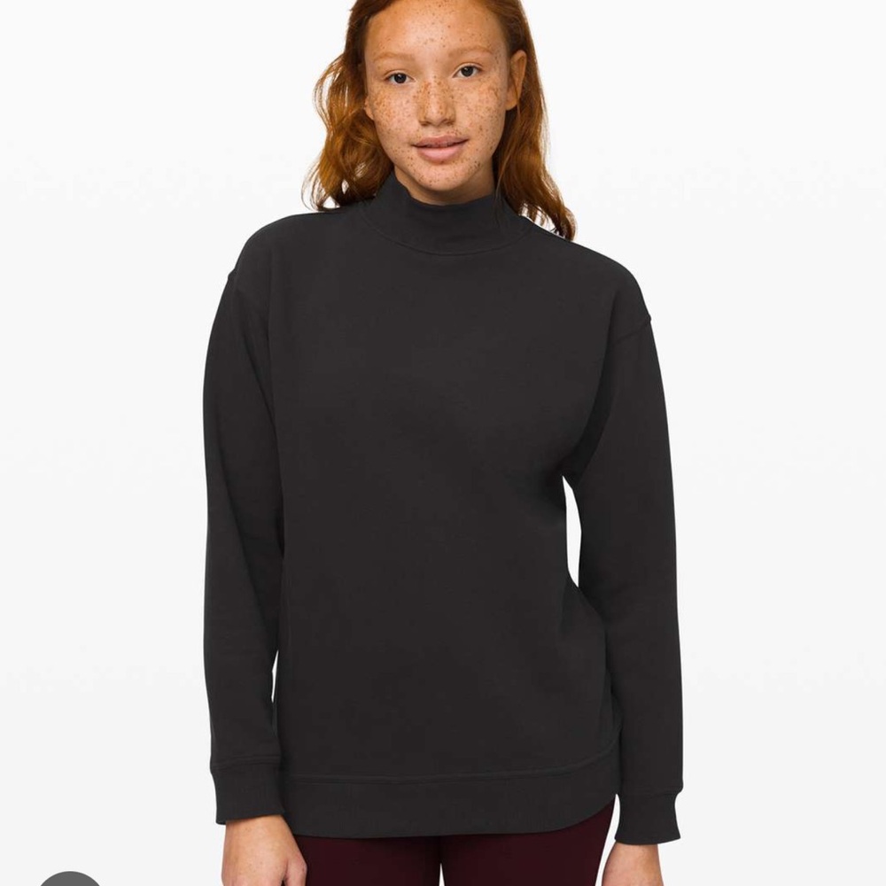 lululemon navy blue all yours mock neck sweater